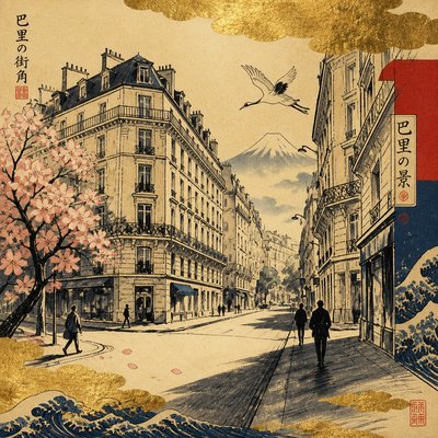 Japanese Art Style Style Transfer Example
