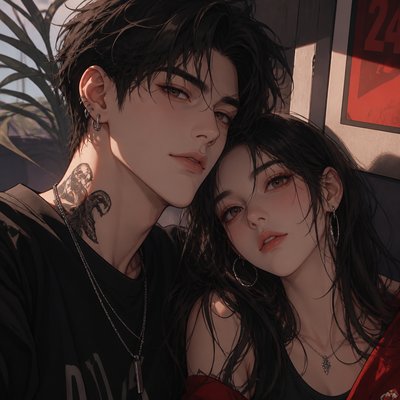 portrait of two people together