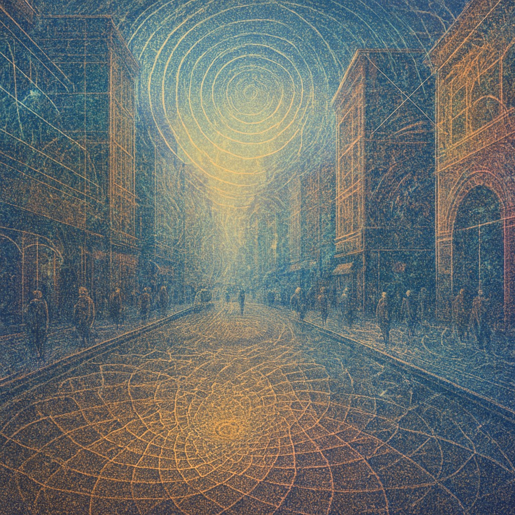 urban street with city activity
