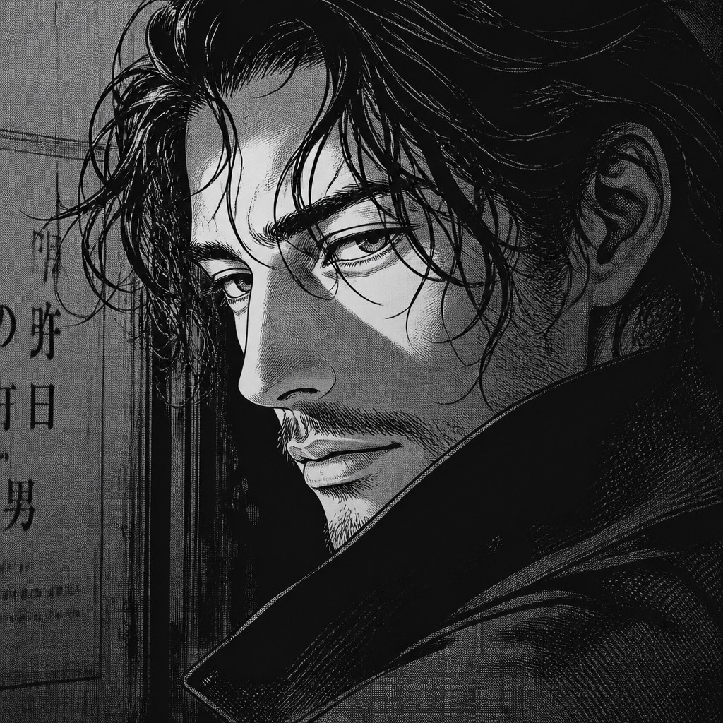 Seinen Mature Manga Art Style AI art example