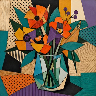bouquet of flowers in a glass vase