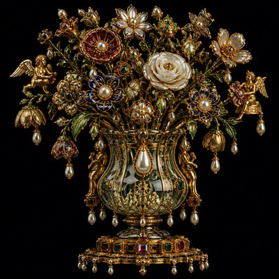 bouquet of flowers in a glass vase