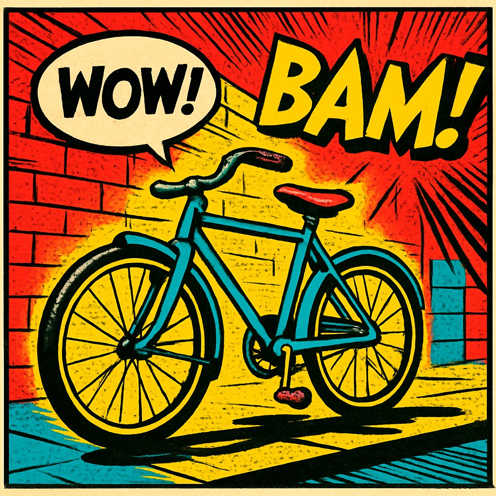 bicyle resting against a wall