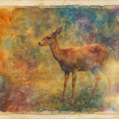 animal standing in natural pose