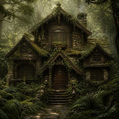 house with front view — Forestcore Aesthetic