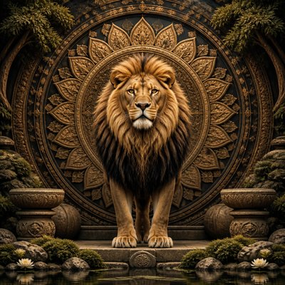 animal standing in natural pose — Perfect Symmetry Art Style