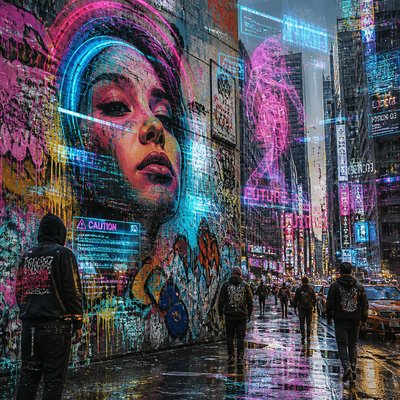 urban street with city activity