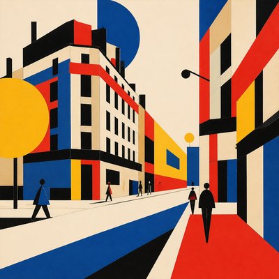 Bauhaus Art Style Style Transfer Example