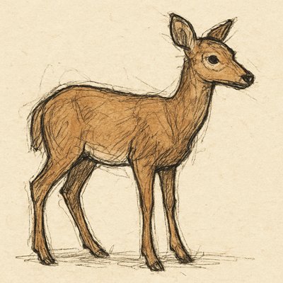 animal standing in natural pose
