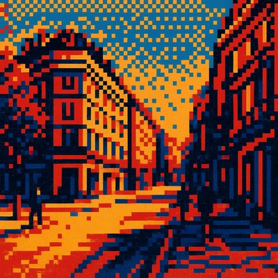 8-Bit Pixel Art Style Style Transfer Example