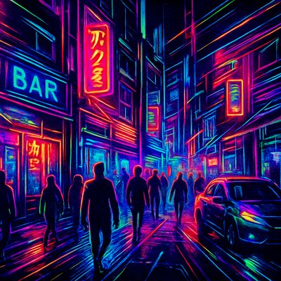 urban street with city activity