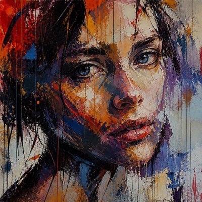 Abstract Expressionist Modern Art Style example