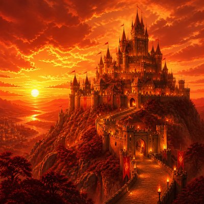 majestic castle on a hilltop