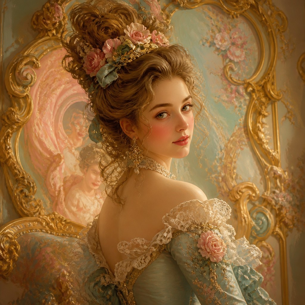 Rococo Classical Art Style AI art example