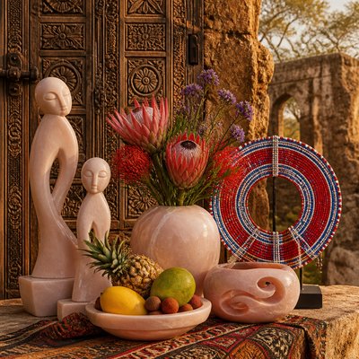still life arrangement of fruits and flowers