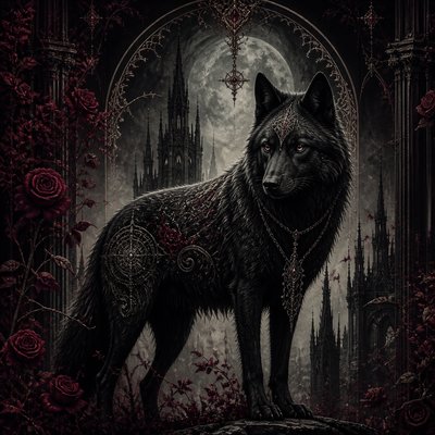 animal standing in natural pose — Modern Gothic Art