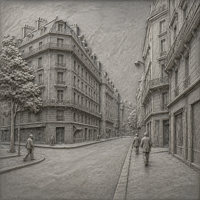 Grisaille Painting Style Style Transfer Example