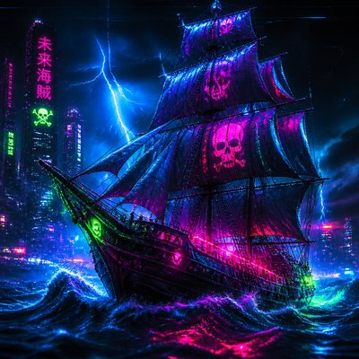 sailing ship on a stormy sea