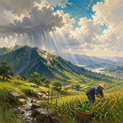 “He fills the sky with clouds, sending showers to water the earth so that the grass springs up on the mountain fields and the earth produces food for man.” (Psalms 147:8, TPT) Do not create any image of the Creator.
