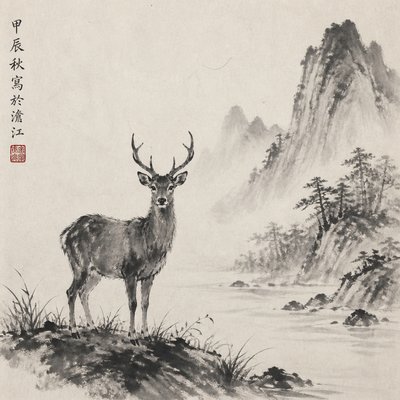 animal standing in natural pose