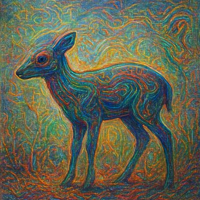 animal standing in natural pose