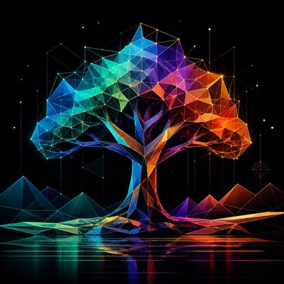 a tree in nature — Digital Geometric Art