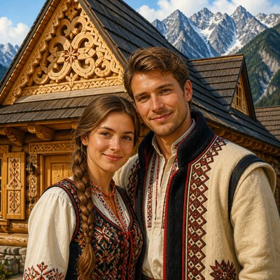 portrait of two people together