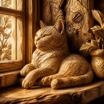 a cat lounging in a sunlit window