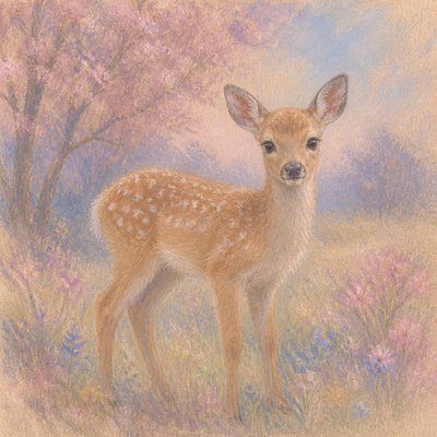 animal standing in natural pose — Pastel Art Style