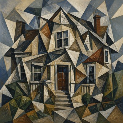 house with front view — Fragmentation Art Style
