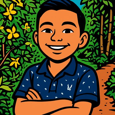 a painting of a man with his arms crossed