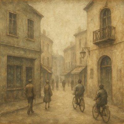 urban street with city activity