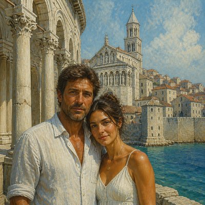 portrait of two people together