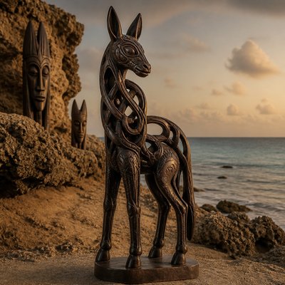 animal standing in natural pose — Mozambican Art Style