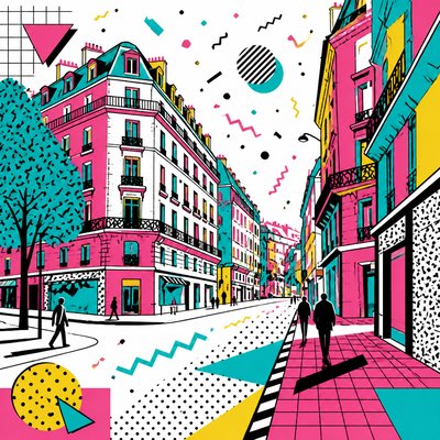 Memphis Design Style Transfer Example