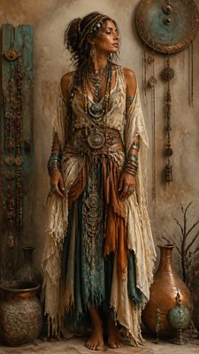 full-length portrait of an elegant figure