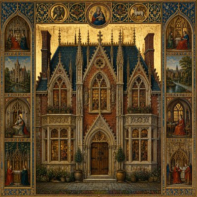 house with front view — Ghent Art Style