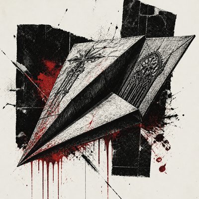 a paper plane, clean minimal composition on a plain background, no text