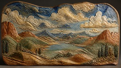 sweeping panoramic landscape with a dramatic sky