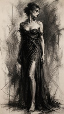 full-length portrait of an elegant figure