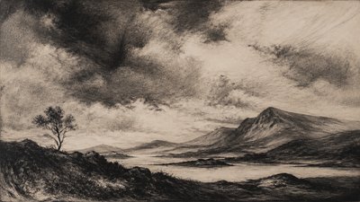 sweeping panoramic landscape with a dramatic sky