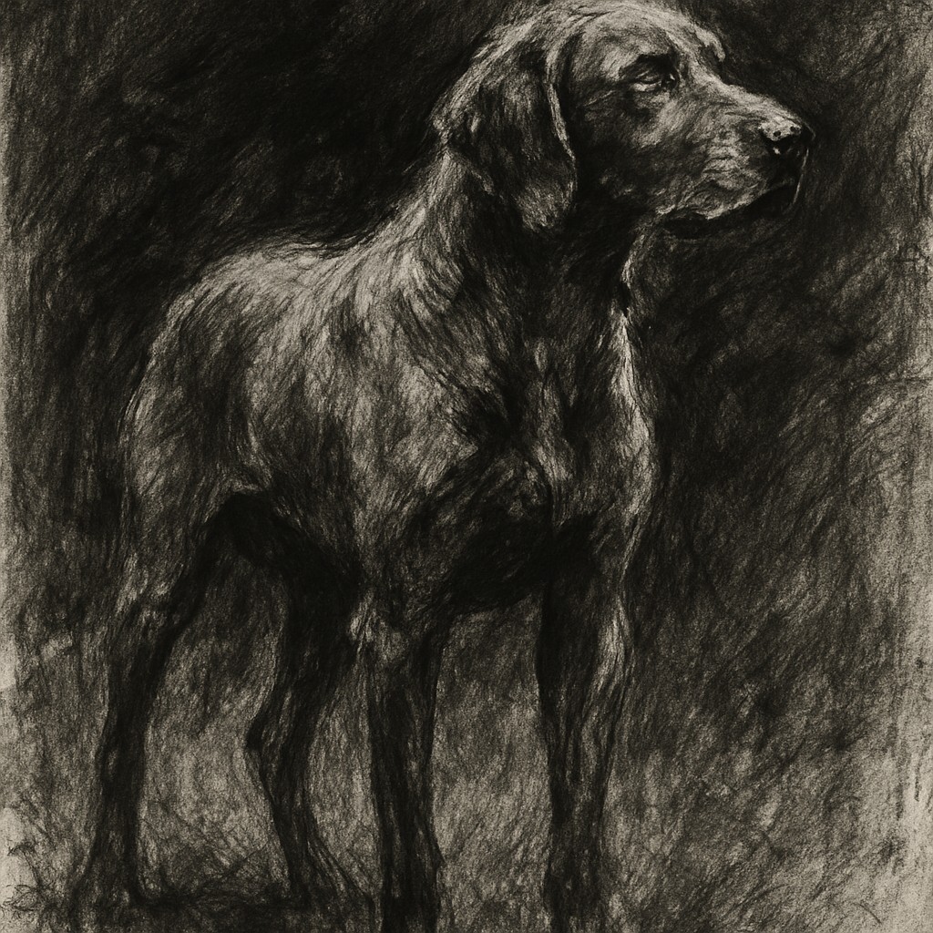 animal standing in natural pose