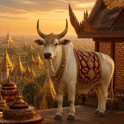 animal standing in natural pose — Burmese Art Style
