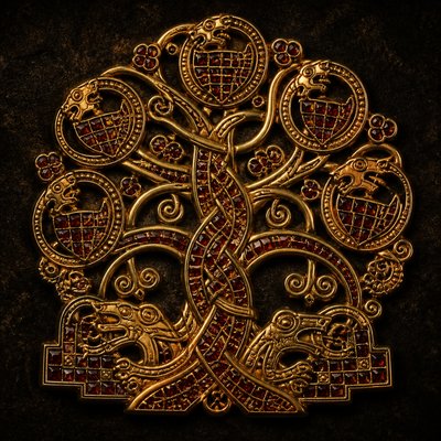 a tree in nature — Anglo-Saxon Metalwork Art Style