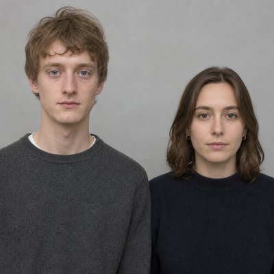 portrait of two people together — Photo-Conceptual Art Style