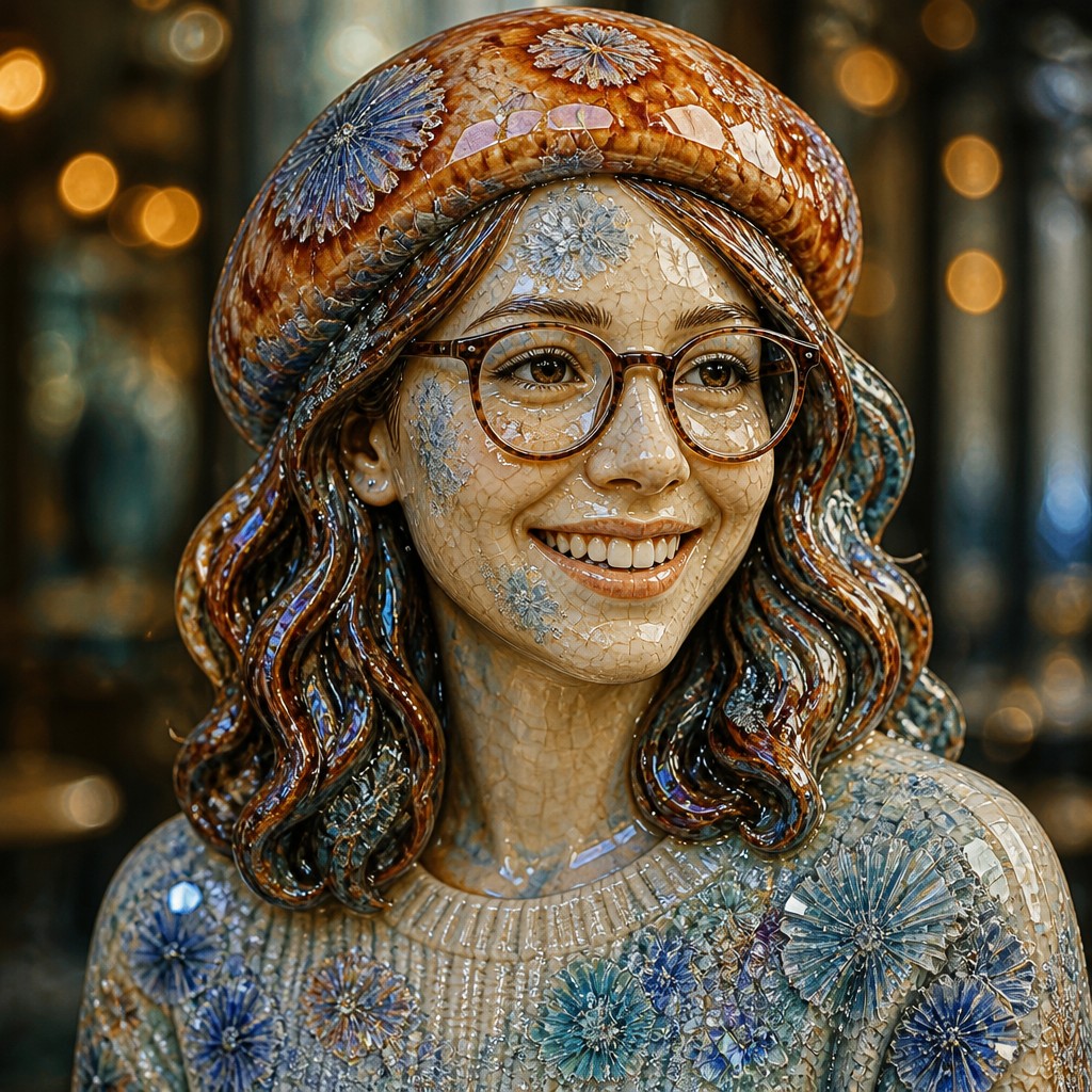 Crystalline Glaze Ceramic Art Style Style Transfer Example
