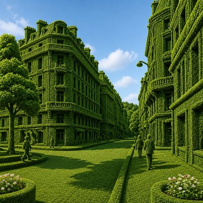 Topiary Art Style Style Transfer Example
