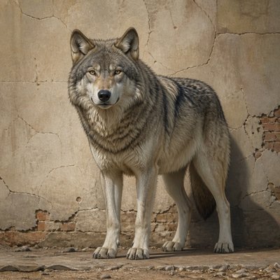 animal standing in natural pose