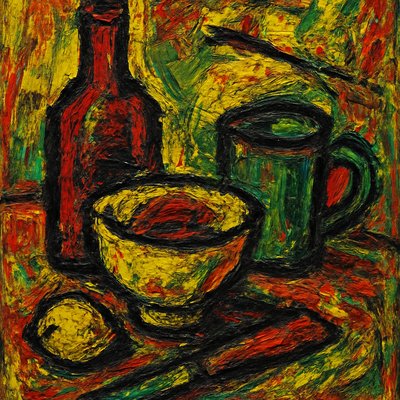 still life with everyday objects