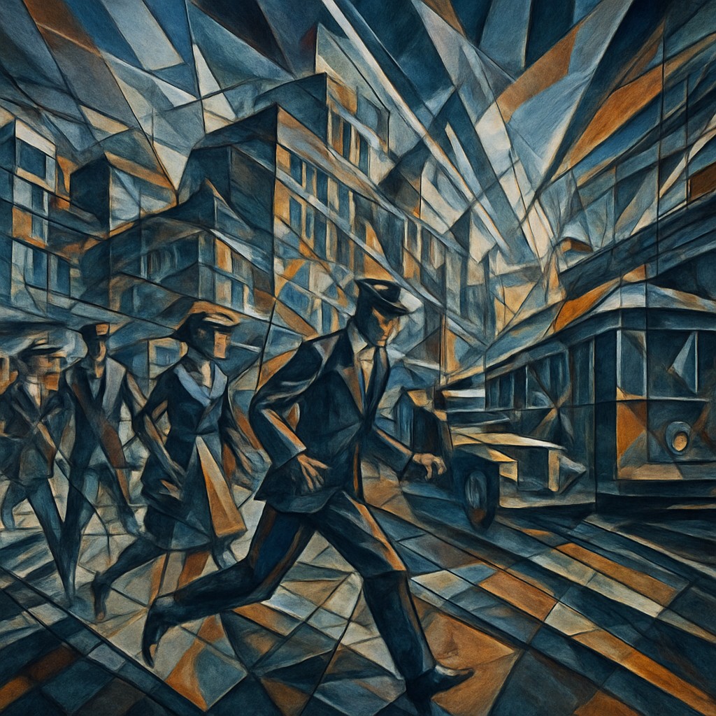 urban street with city activity